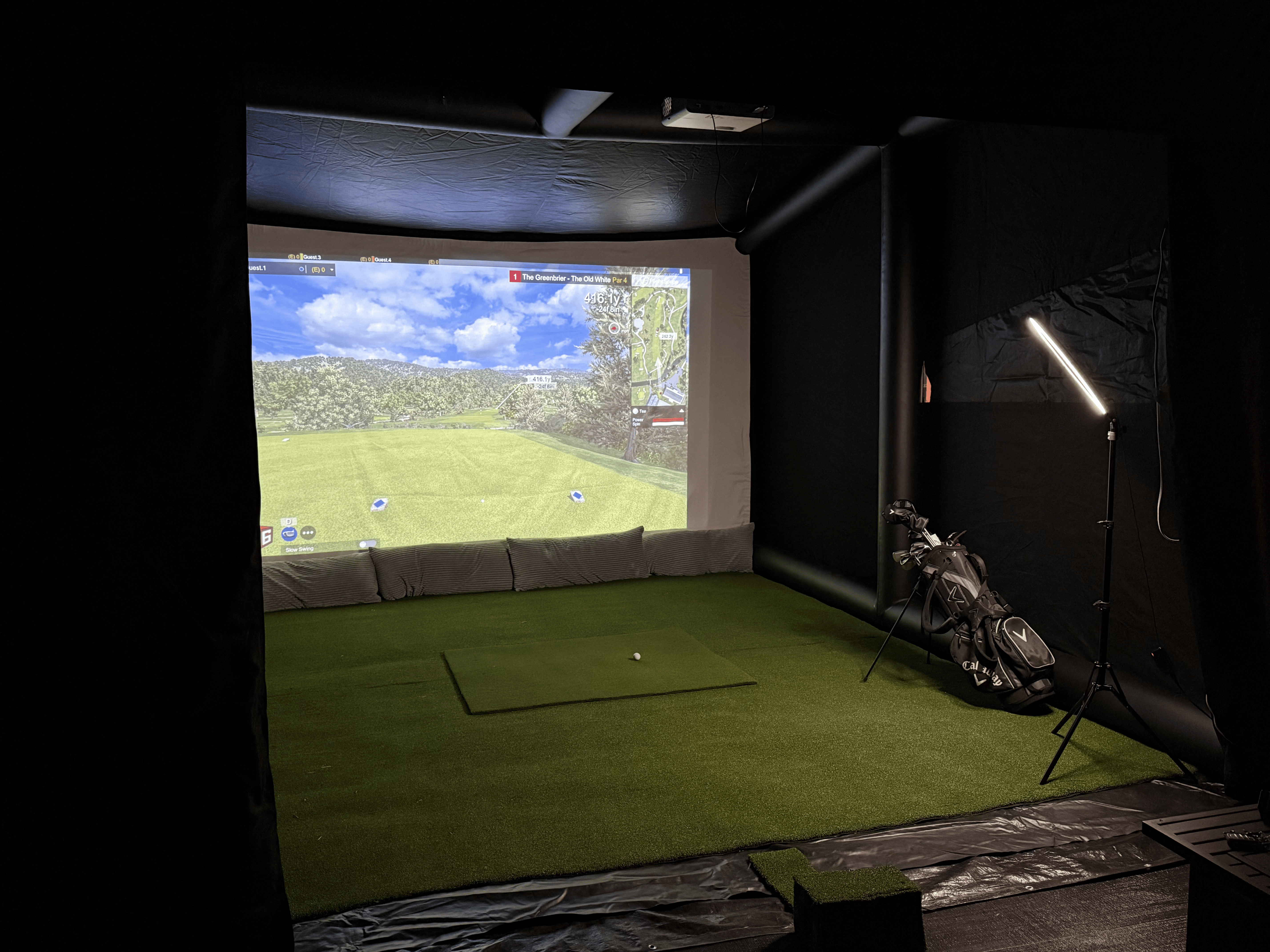 Interior view of the simulator